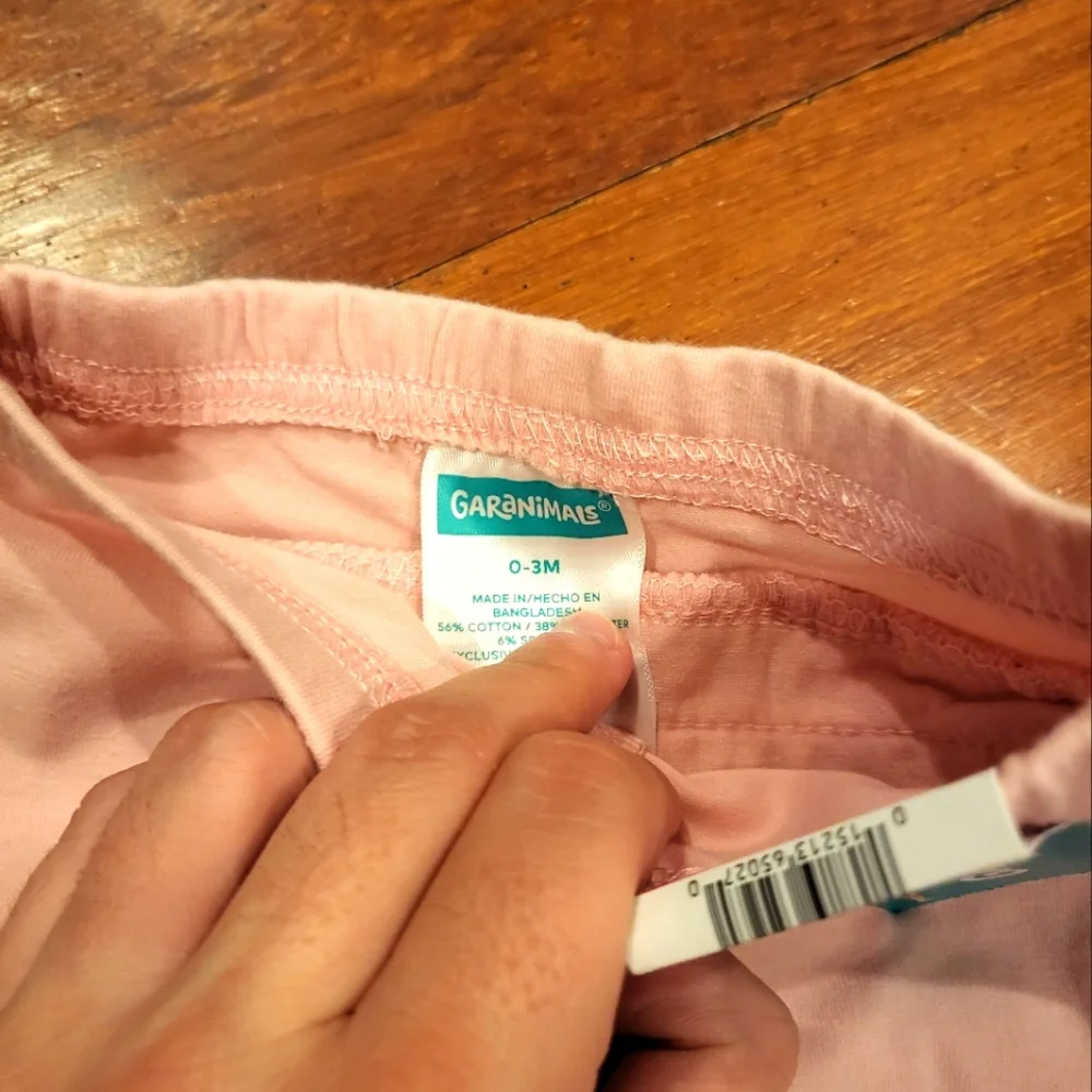 NWT Baby Girls Polar Pink Ruffle‎ Bottom Leggings Size 0-3mos